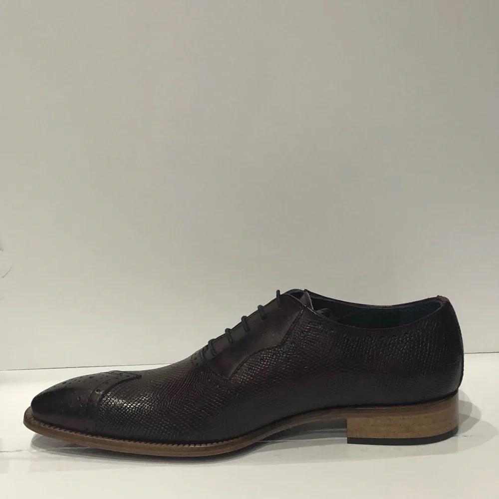 Duca shoes burgundy oxford point toe Atalian